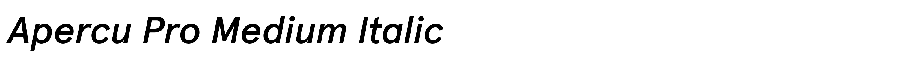 Apercu Pro Medium Italic